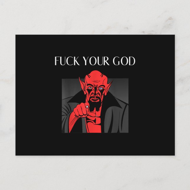 Aist Goat Satan Baphomet GIft Invitation Postcard (Front)