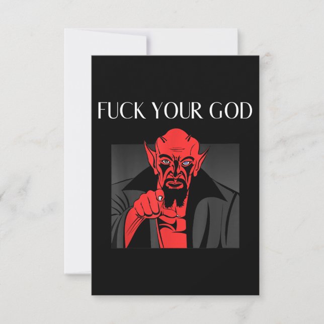 Aist Goat Satan Baphomet GIft RSVP Card (Front)