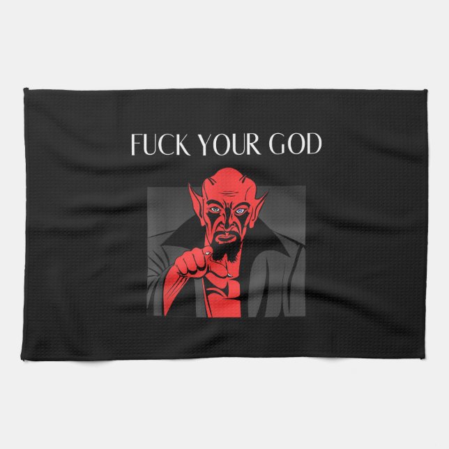 Aist Goat Satan Baphomet GIft Tea Towel (Horizontal)