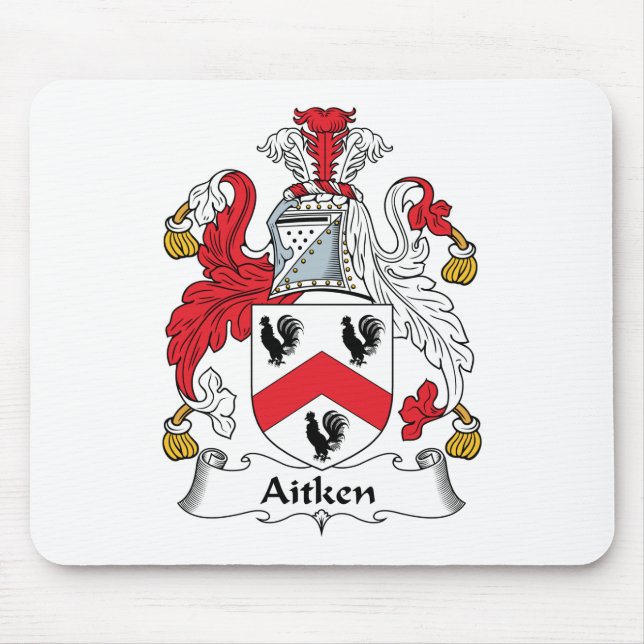 Aitken Family Crest Mouse Mat (Front)