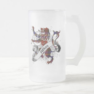 Aitken Tartan Lion Frosted Glass Beer Mug