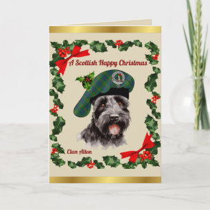Aiton Scottie Dog Personalised Xmas Card