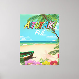 Aitutaki Air travel poster Canvas Print