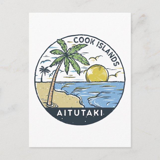 Aitutaki Cook Islands Vintage Postcard (Front)
