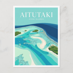 Aitutaki Lagoon Arutanga Cook Islands Gift Postcard
