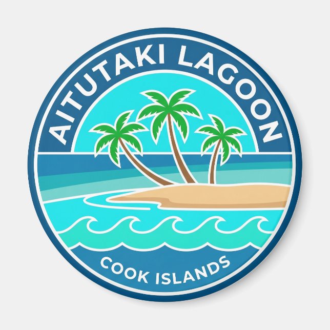 Aitutaki Lagoon Cook Islands Magnet (Front)