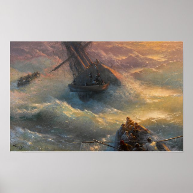 Aivazovsky - Abandoning Ship Poster (Front)