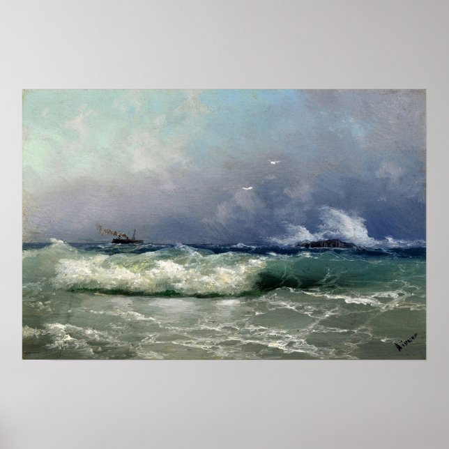 Aivazovsky - Biarritz 1889 Poster (Front)
