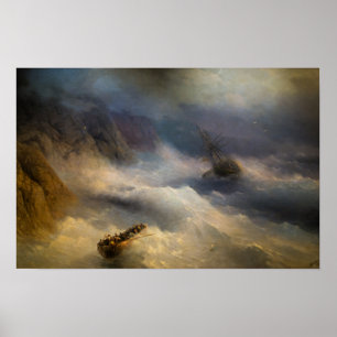 Aivazovsky - Boats In Storm Poster