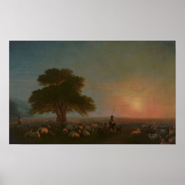 Aivazovsky - Shepherds With A Flock Of Sheep Poster (Front)