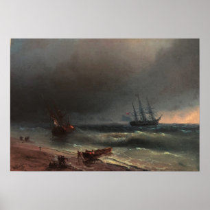Aivazovsky - Storm Off The Beach Poster