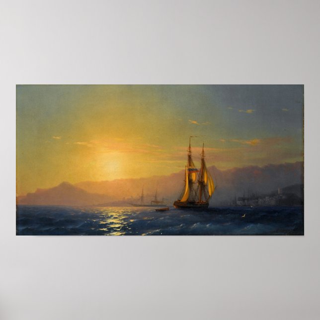 Aivazovsky - Sunset At Sea 1877 Poster (Front)