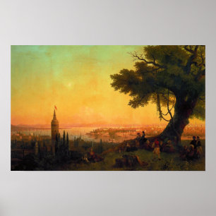 Aivazovsky - View Of Constantinople By Evening Li… Poster