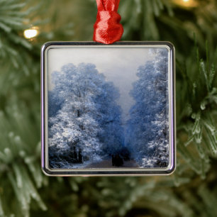Aivazovsky - Winter Landscape Metal Tree Decoration