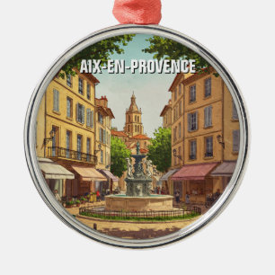 Aix-en-Provence France Travel Metal Tree Decoration