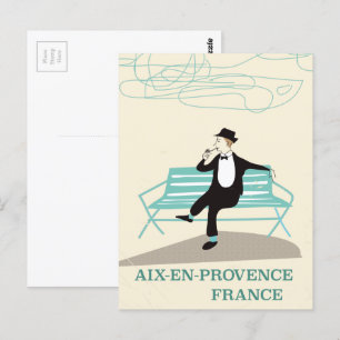 Aix-en-Provence France travel poster Postcard