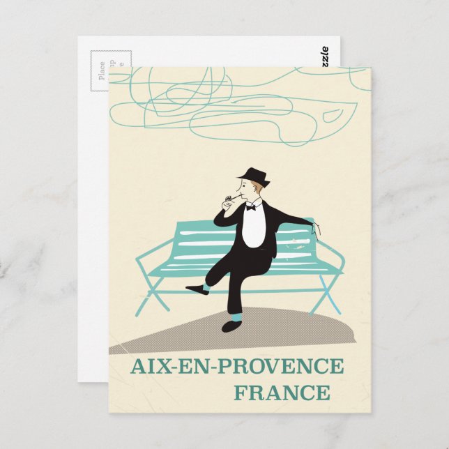 Aix-en-Provence France travel poster Postcard (Front/Back)
