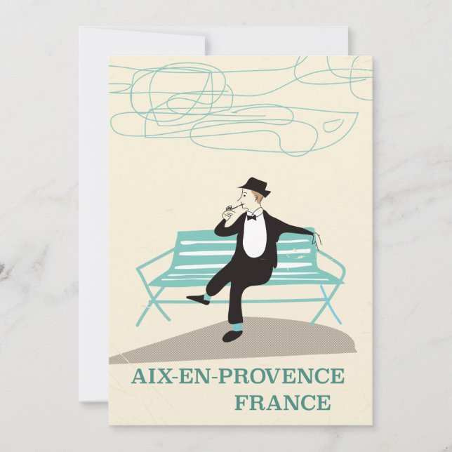 Aix-en-Provence France travel poster Save The Date (Front)