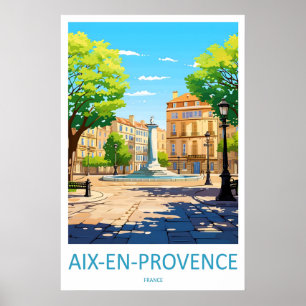 Aix En Provence Vintage Park Ski National Travel Poster