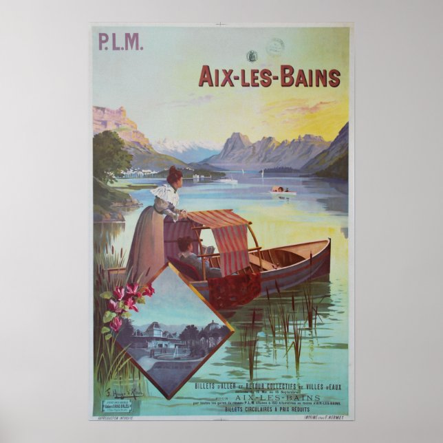 Aix-les-Bains,France,Travel Poster (Front)