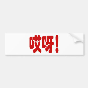 Aiya! 哎呀! OMG! Chinese Hanzi Language Bumper Sticker