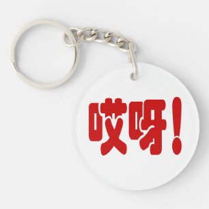 Aiya! 哎呀! OMG! Chinese Hanzi Language Key Ring