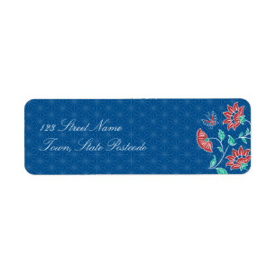 Aiyana Floral Batik Return Address Label
