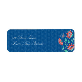 Aiyana Floral Batik Return Address Label
