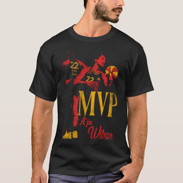 A'Ja Wilson Mvp Las Vegas Aces Wnba T-Shirt (Front)