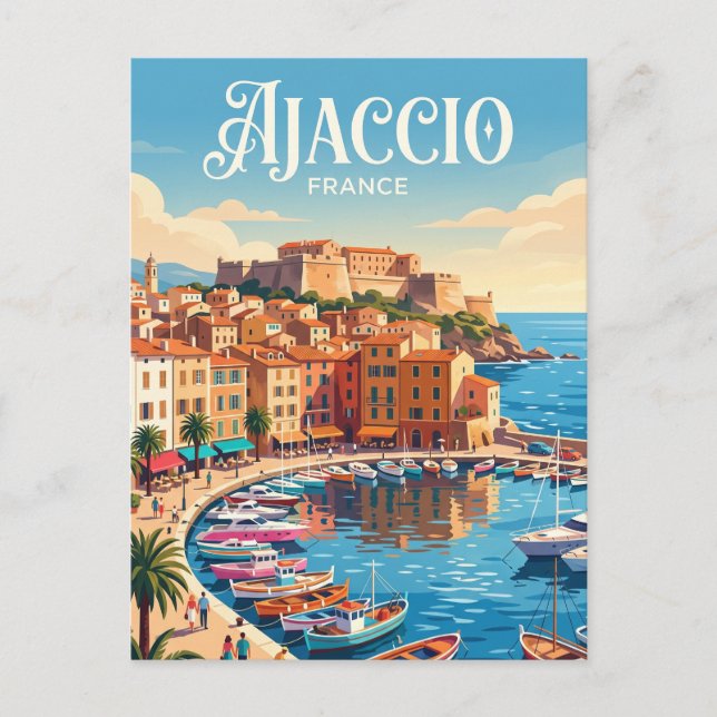 Ajaccio France Postcard (Front)