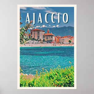Ajaccio Photo Vintage Poster