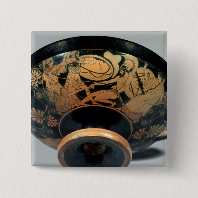 Ajax, urged on by Athena 15 Cm Square Badge (Front)