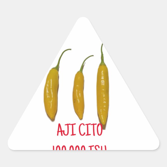 AJI CITO HOT PEPPER 100,000 ISH TRIANGLE STICKER (Front)