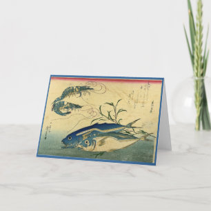 Aji & Ebi - Hiroshige's Colourful Japanese Fish Card