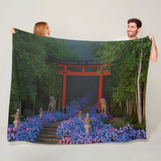 Ajisai no Kaidan Fleece Blanket
