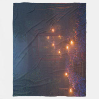 Ajisai no Kaidan (Night) Fleece Blanket