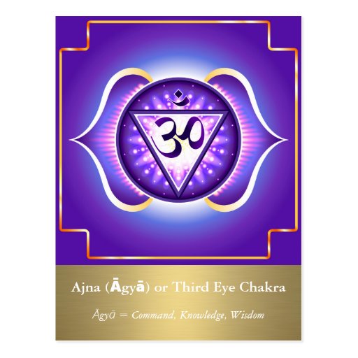 Image of Ajna (Agya) or Third Eye Chakra Postcard