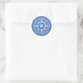 Ajna Chakra Mandala (Third eye chakra) Classic Round Sticker (Bag)