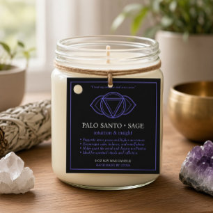 Ajna Third Eye Chakra Candle Label