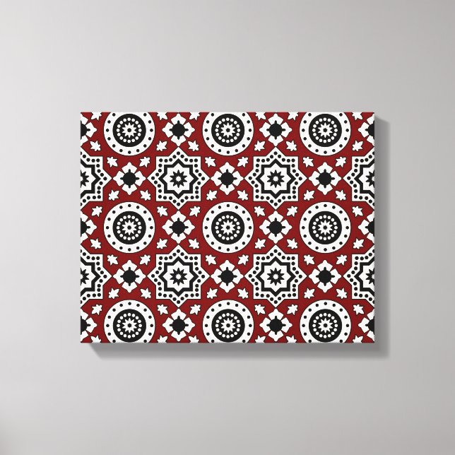 Ajrak Tribal Pattern Canvas (Front)