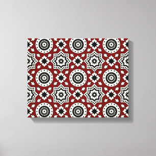 Ajrak Tribal Pattern Canvas Print