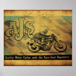 AJS Motorcycle of England Poster