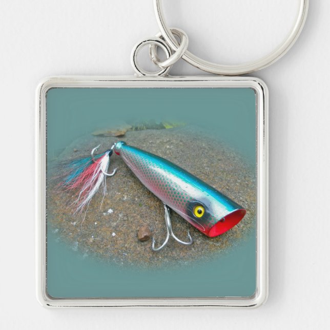 AJS Saltwater Lure Popper Blue Dragon Items Key Ring (Front)