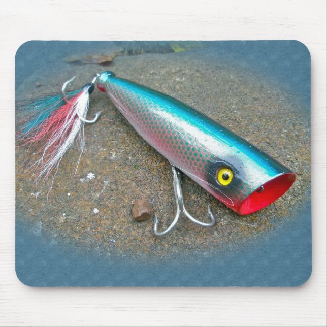 AJS Saltwater Lure Popper Blue Dragon Items Mouse Mat (Front)