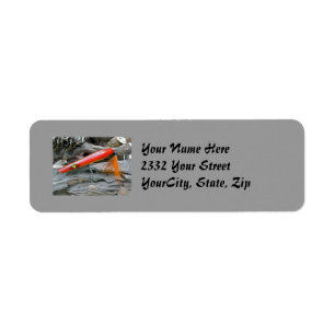 AJS Saltwater Lure Popper Firebird Address Label