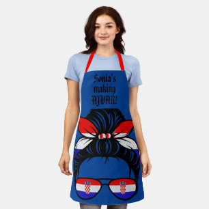 AJVAR lover's apron. Croatian colours. Editable Apron