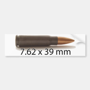 AK47 7.62 x 39mm Ammo Round Bumper Sticker