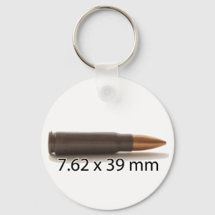 AK47 Ammo 7.62x39mm Round Keychain