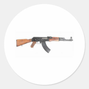 AK47 Assault rifle Classic Round Sticker