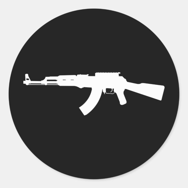 ak47 classic round sticker (Front)